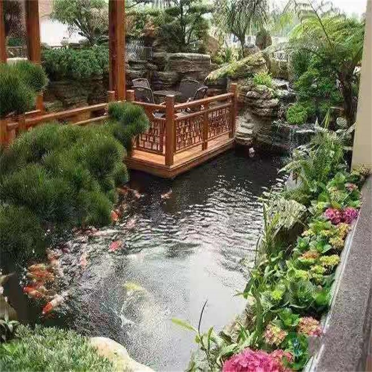 黄浦院子小鱼池假山设计